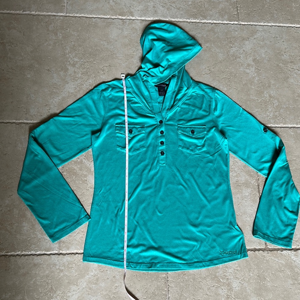 Marmot Vibrant Turquoise Hooded Top